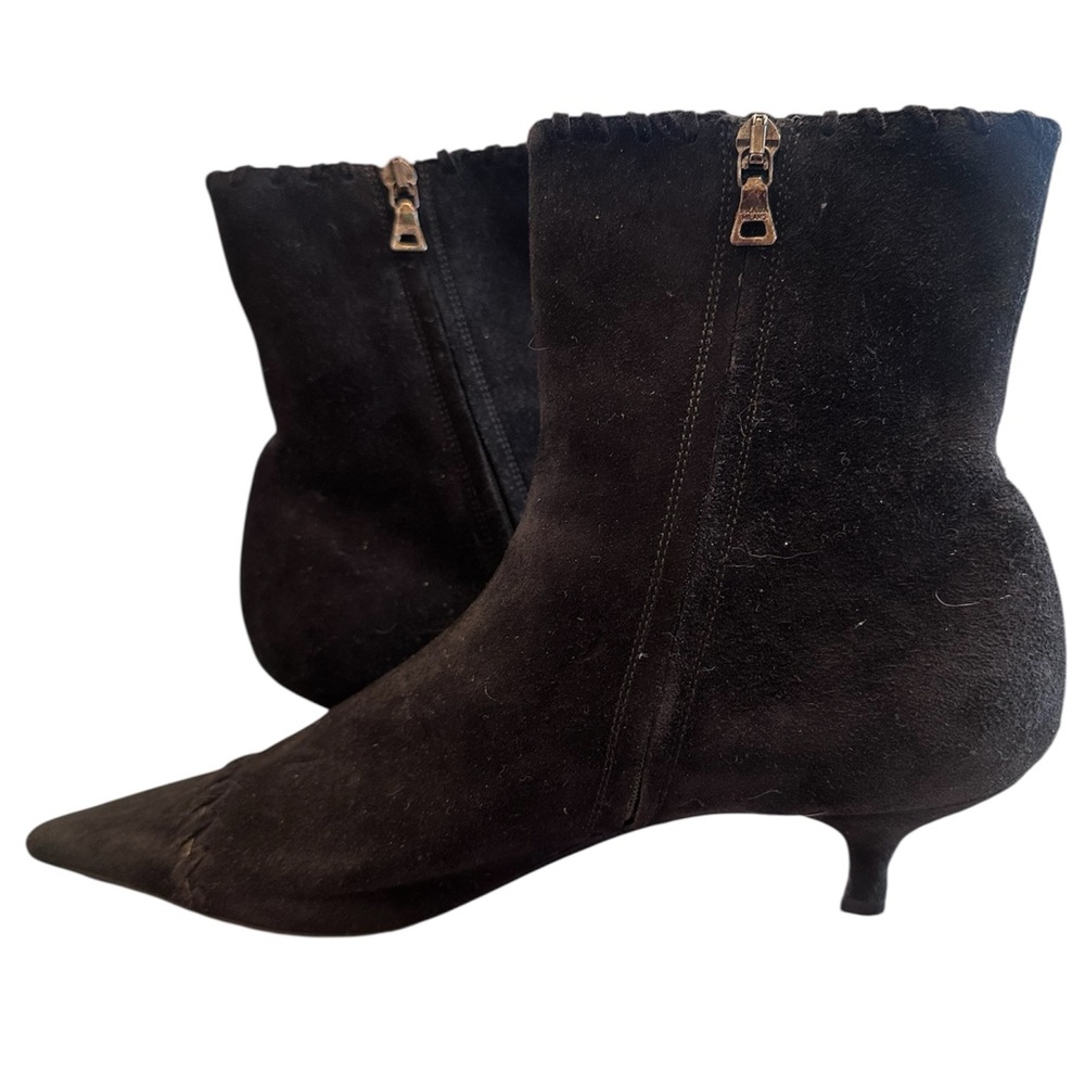 Prada Kitten Heel Ankle Boots